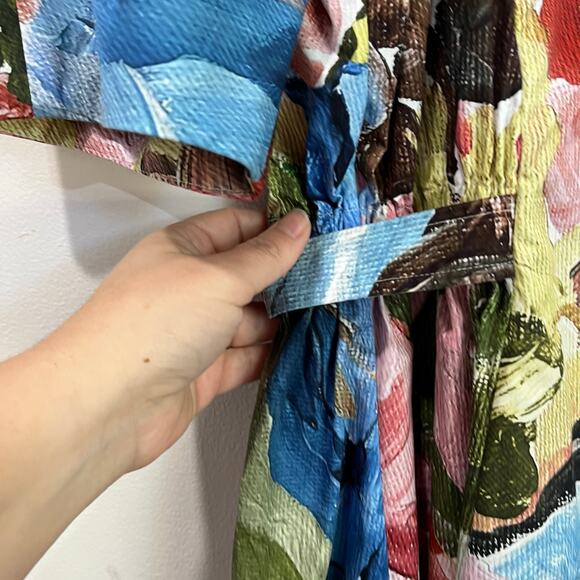 Stine Goya Abstract Print Structured Sleeve Mini Dress Size Small - Picture 7 of 14